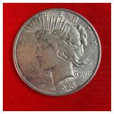 1923 Peace 90% Silver Dollar