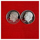 2 - 2013 90% Silver Proof Dimes