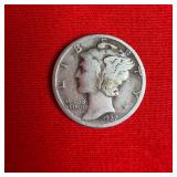 1927 90% Silver Mercury Dime
