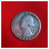 1942 90% Silver Washington Quarter