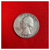 1963 90% Silver Washington Quarter