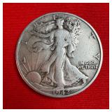 1942 Walking Liberty 90% Silver Half Dollar