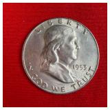 1953 90% Silver Franklin Half Dollar