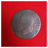 1864 French 10 Centimes Coin