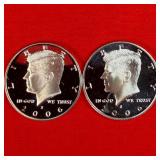 2 - 2006 90% Silver Proof Kennedy Half Dollars