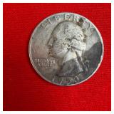 1953 90% Silver Washington Quarter