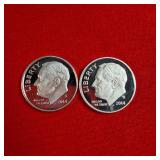 2 - 2014 90% Silver Proof Dimes
