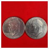 2 - 1976 Bicentennial Ike $1 Dollar Coins