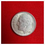 1951 90% Silver Roosevelt Dime