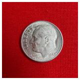 1947 90% Silver Roosevelt Dime