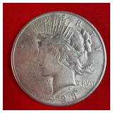 1923 Peace 90% Silver $1 Dollar