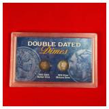 2 - 1916 Double Dated Mercury Silver Dimes
