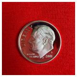 2001 90% Silver Proof Dime