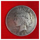 1922 Peace 90% Silver $1 Dollar Coin