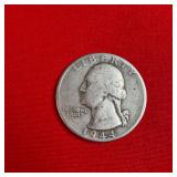 1944 90% Silver Washington Quarter