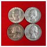 4 - 1964 90% Silver Washington Quarters