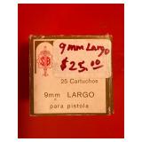25 Rounds of 9mm LARGO