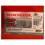 20 Rounds Winchester Super X 9.3x74mm R Ammo
