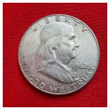 1962 Franklin 90% Silver Half Dollar
