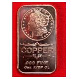 1 oz. Fine .999 Copper Ingot