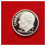 2014-S Roosevelt 90% Silver Proof Dime