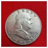 1963 Franklin 90% Silver Half Dollar