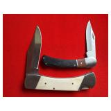 2 - Unmarked Lock Back Pocket Knives