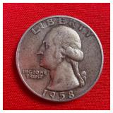 1958 Washington 90% Silver Quarter
