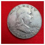 1962 Franklin 90% Silver Half Dollar