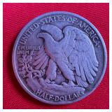 1942 Walking Liberty 90% Silver Half Dollar