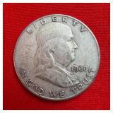 1960 Franklin 90% Silver Half Dollar