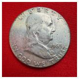 1963 Franklin 90% Silver Half Dollar