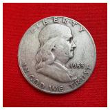 1953 Franklin 90% Silver Half Dollar