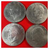 4 - 1976 Bicentennial Ike $1 Dollar Coins