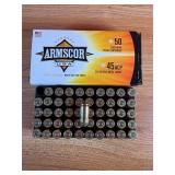 50 Rounds of Armscor .45 ACP Ammo