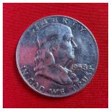 1958 Franklin 90% Silver Half Dollar