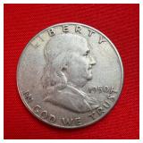1950 Franklin 90% Silver Half Dollar