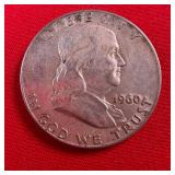 1960 Franklin 90% Silver Half Dollar