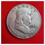 1953 Franklin 90% Silver Half Dollar