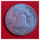 1963 Franklin 90% Silver Half Dollar