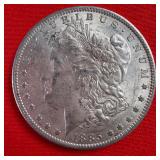 1885 Morgan 90% Silver $1 Dollar Coin