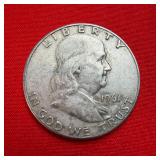 1961 Franklin 90% Silver Half Dollar