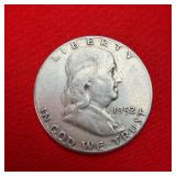 1952 Franklin 90% Silver Half Dollar