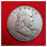 1963 Franklin 90% Silver Half Dollar