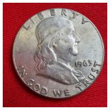 1963 Franklin 90% Silver Half Dollar