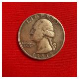 1951 90% Silver Washington Quarter