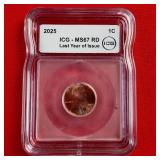 2025 Last Year of Issue ICG Graded Penny