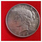 1923 Peace 90% Silver $1 Dollar Coin