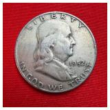 1952 Franklin 90% Silver Half Dollar