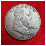 1962 Franklin 90% Silver Half Dollar
